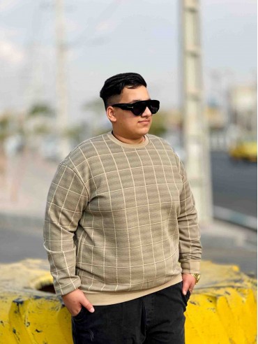 سویشرت طرح دار سایز بزرگ کد 3337